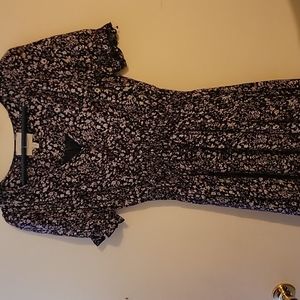 Cottage core floral blue dress, size S, Hayden